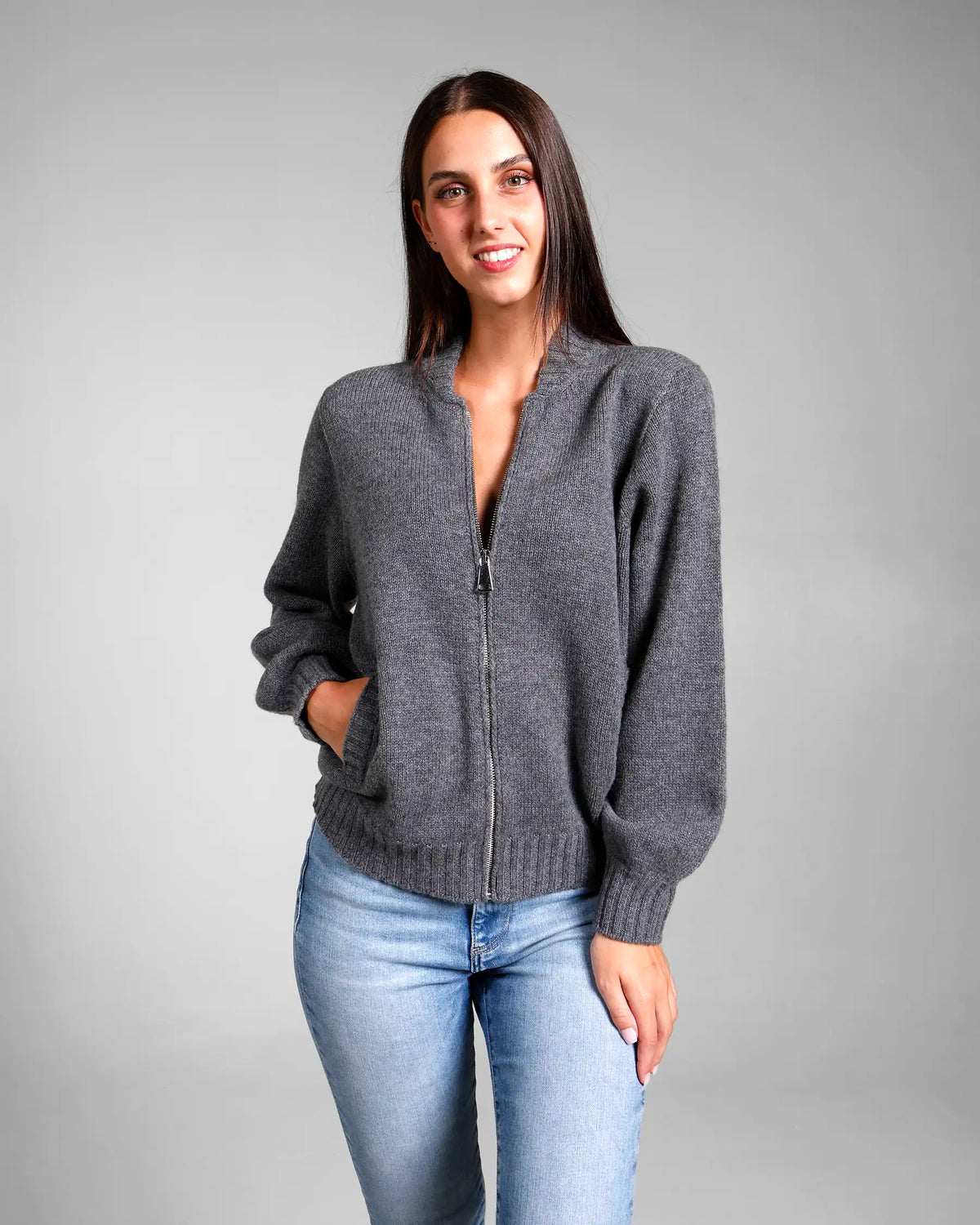 Bomberino manica a Palloncino Lana e Cashmere 3 Fili