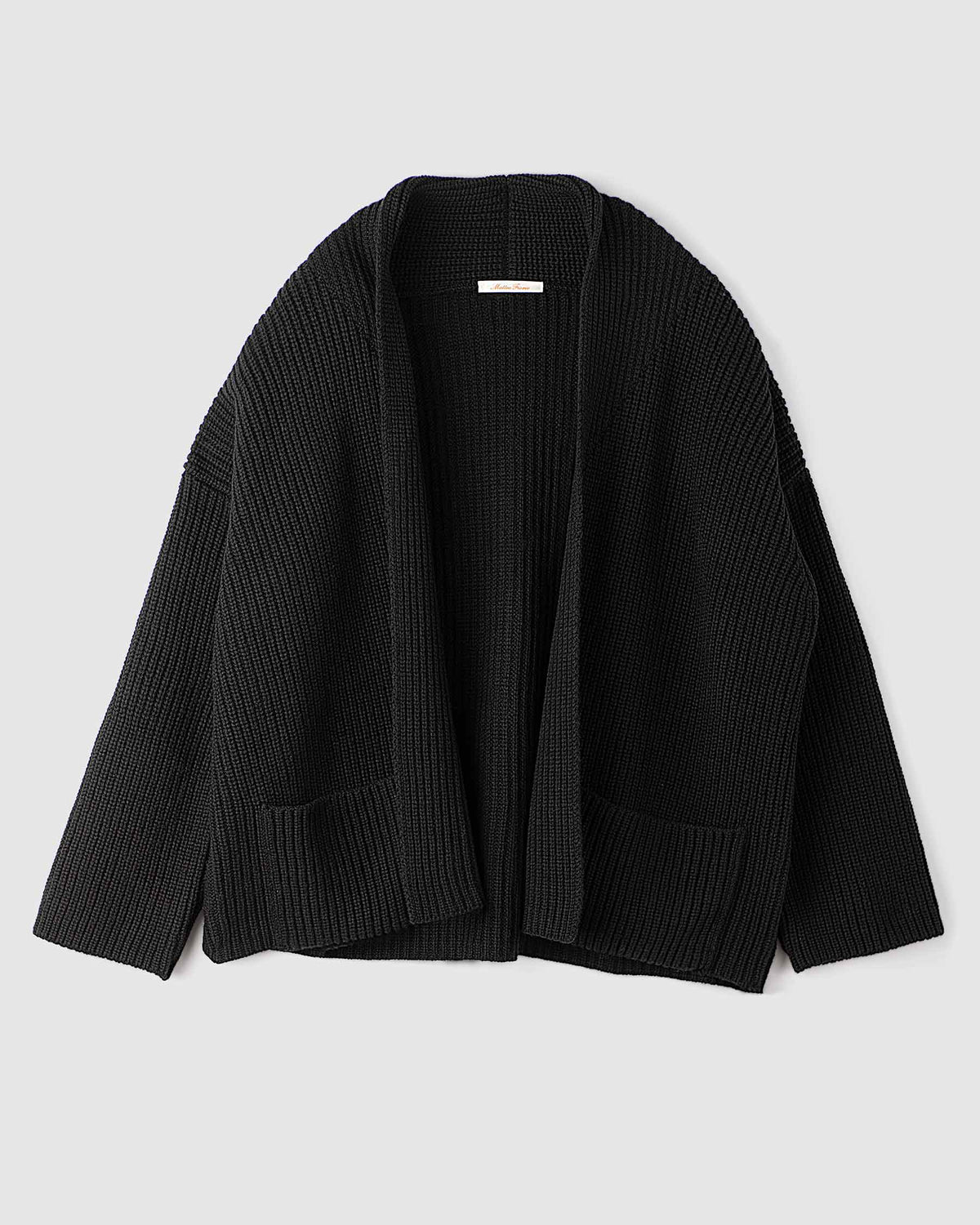 Cardigan Pesante con lavorazione a coste in lana merino e cashmere, made in Italy. Brand Matteo Fiorio Maglieria