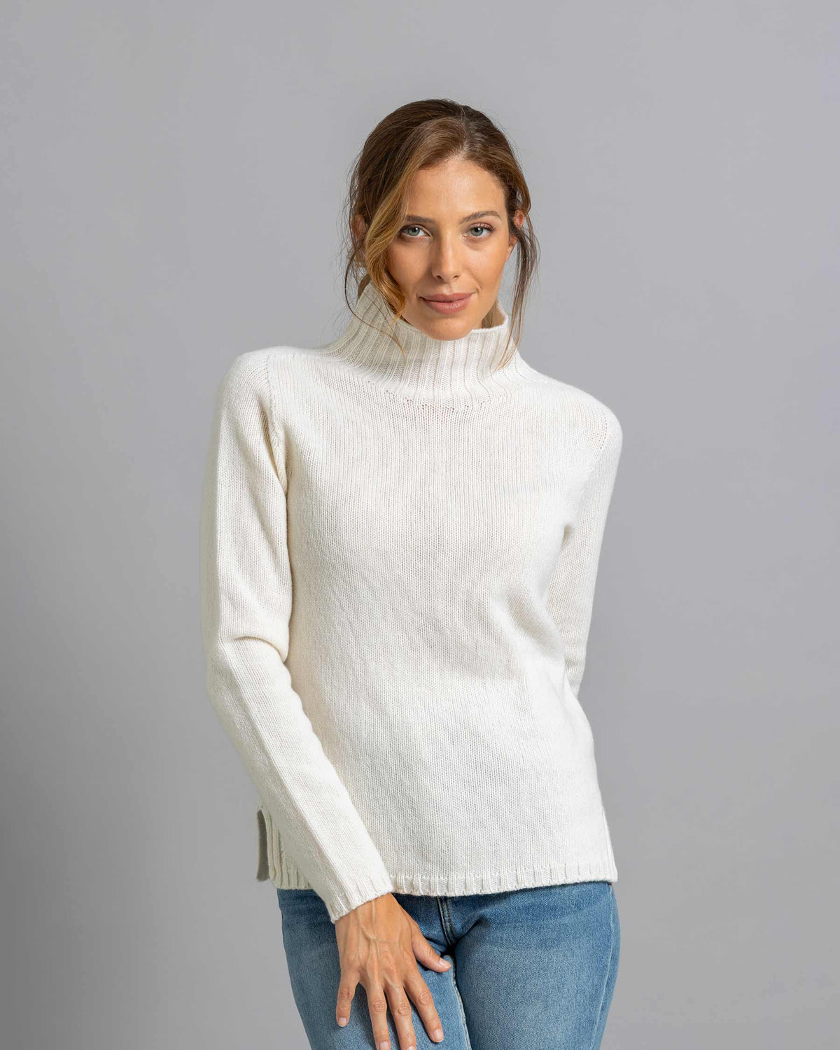 Dolcevita Lana Merino e Cashmere collo a vulcano-4