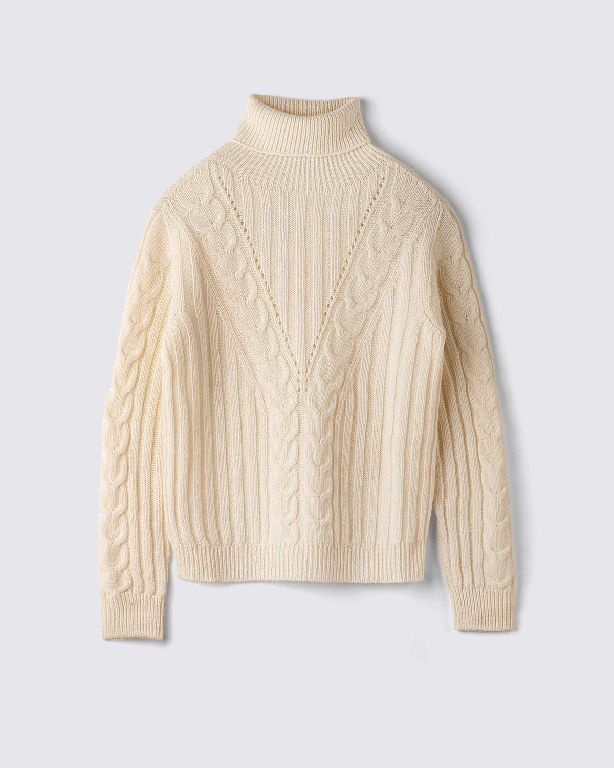 Dolcevita donna colore Bianco in lana e Cashmere, made in Italy. Brand Matteo Fiorio Maglieria