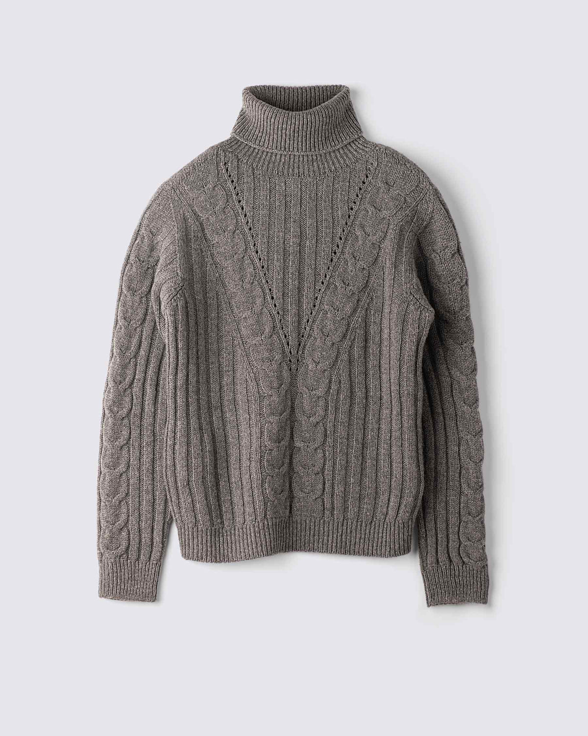 Dolcevita donna colore Grigio in lana e Cashmere, made in Italy. Brand Matteo Fiorio Maglieria