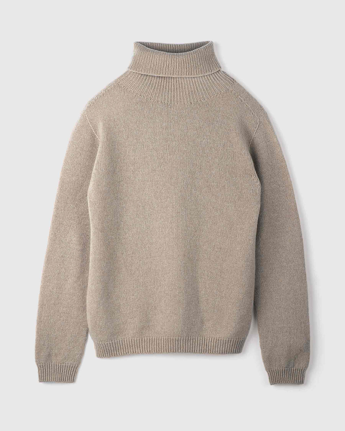 Dolcevita donna in lana e cashmere colore Beige, made in Italy. Brand Matteo Fiorio Magliera