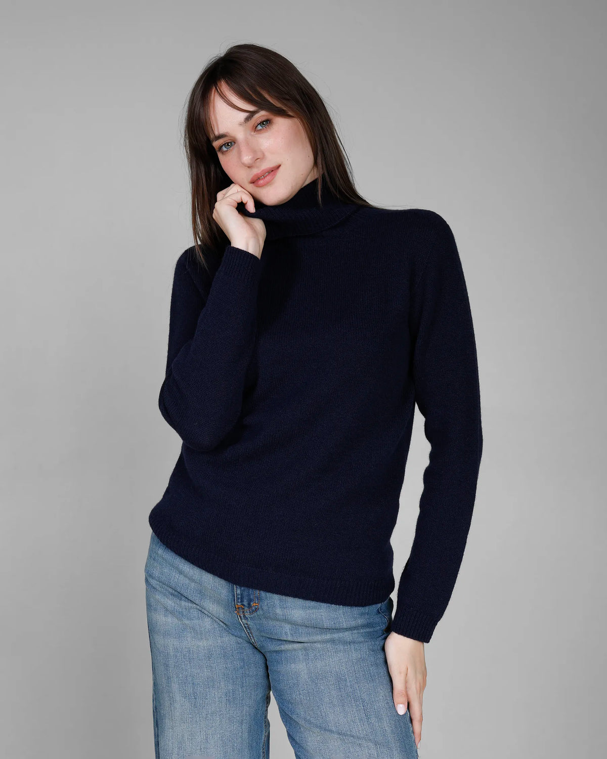 Dolcevita donna in lana e cashmere colore Bianco, made in Italy. Brand Matteo Fiorio Magliera