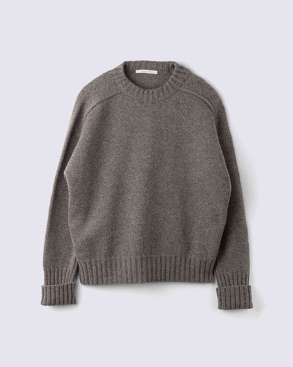 Girocollo donna pesante in Lana e Cashmere colore Grigio, made in Italy. Brand Matteo Fiorio Maglieria.