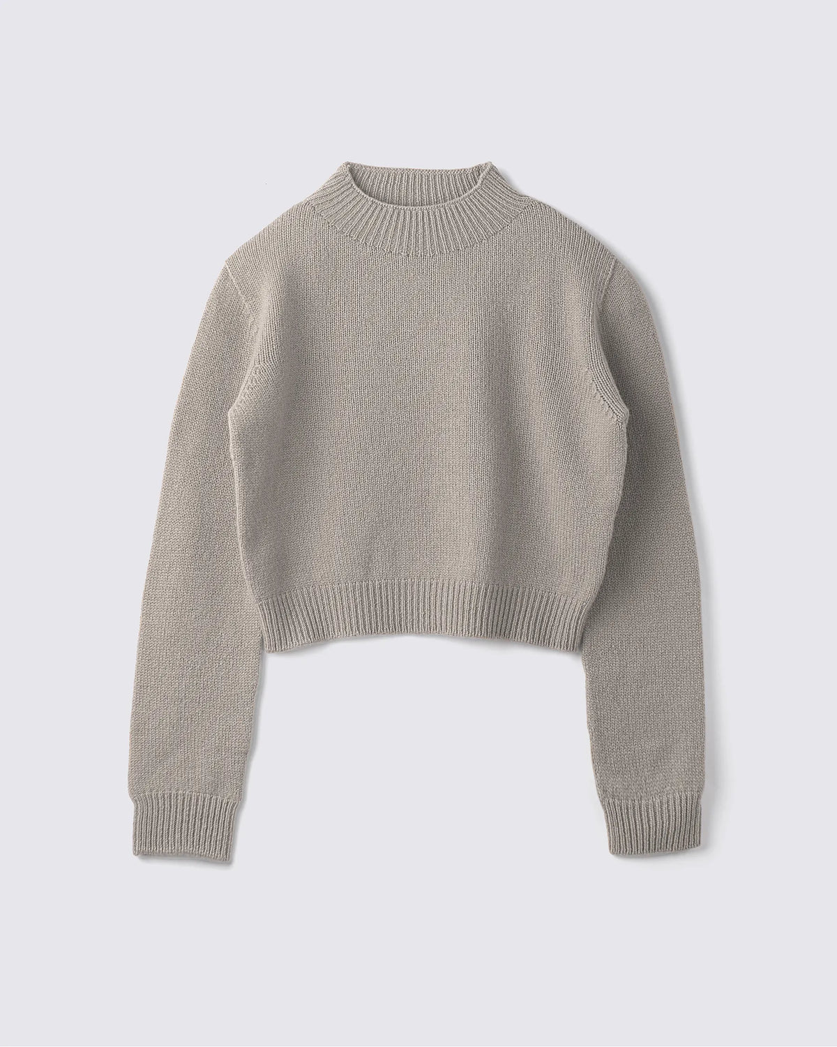 Maglione donna con collo lupetto in lana e cashmere colore Grigio, made in Italy. Brand Matteo Fiorio Maglieria.