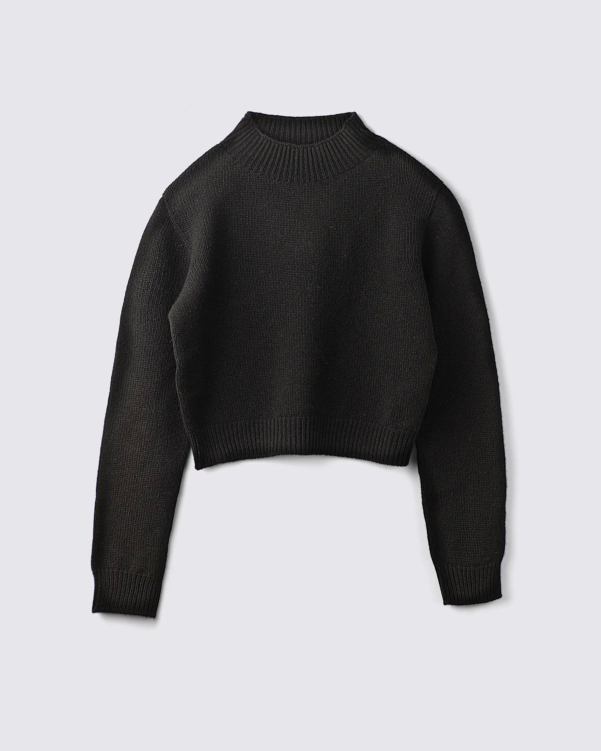 Maglione donna con collo lupetto in lana e cashmere colore Nero, made in Italy. Brand Matteo Fiorio Maglieria.