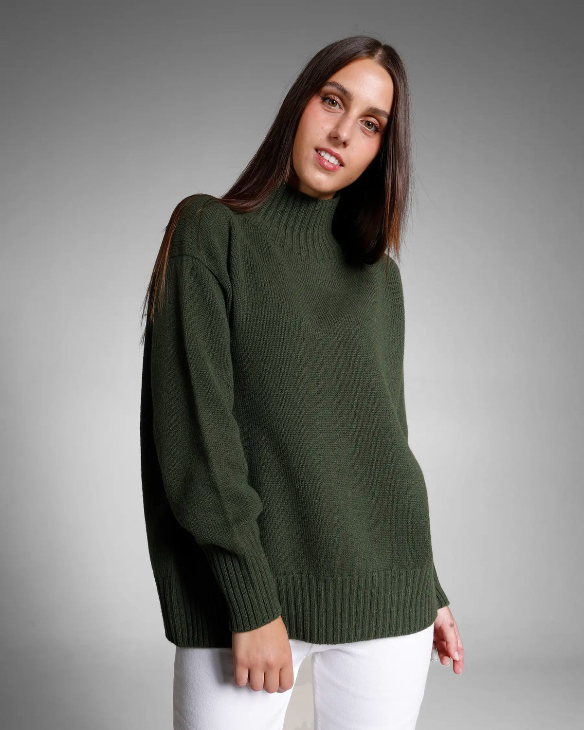 Lupetto Scatoletta Over Lana Merino e Cashmere 3 Fili