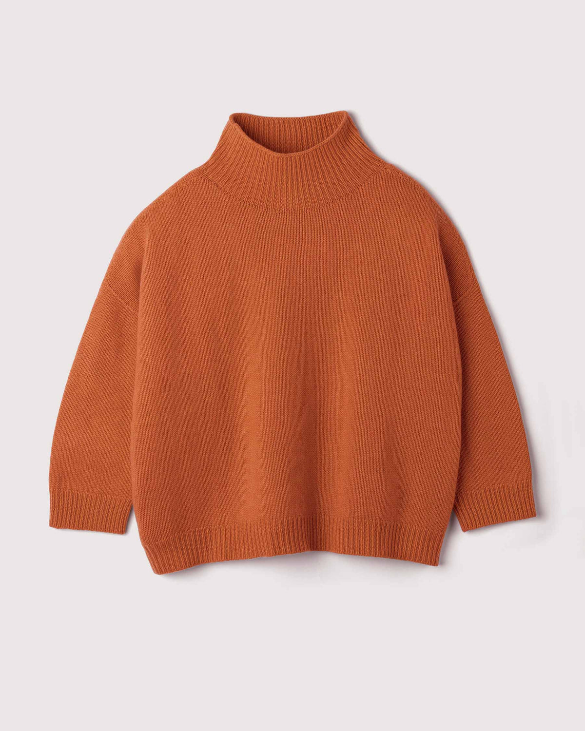 Maxi maglia Donna in puro Cashmere Colore Arancione, made in Italy. Brand Matteo Fiorio Maglieria