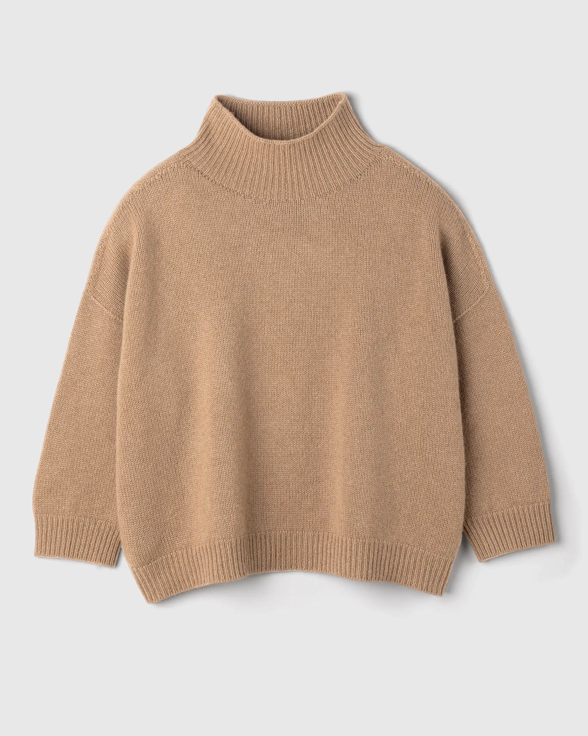 Maxi maglia Donna in puro Cashmere Colore cammello, made in Italy. Brand Matteo Fiorio Maglieria