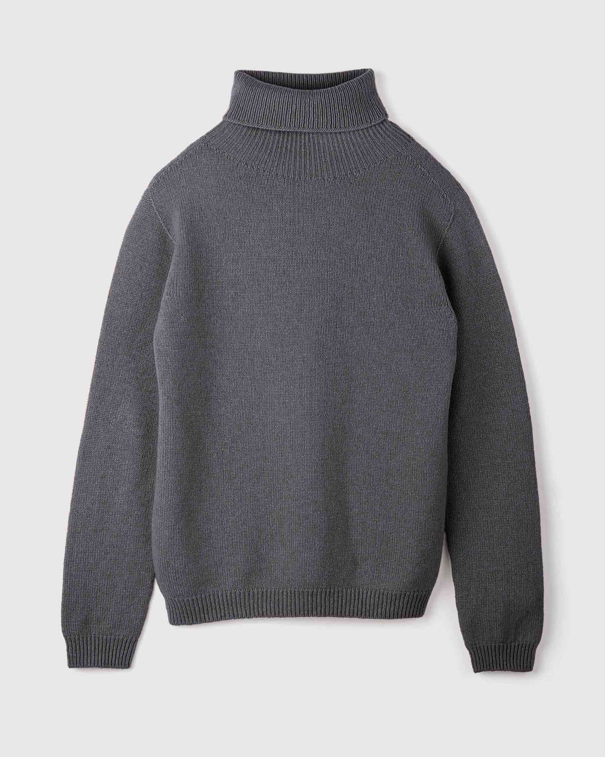 Dolcevita donna in lana e cashmere colore Antracite, made in Italy. Brand Matteo Fiorio Magliera