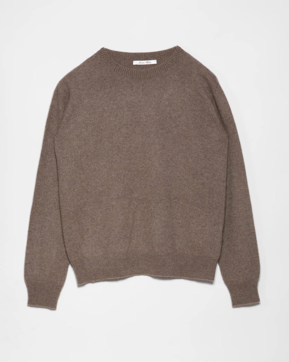 Girocollo donna a un filo in Puro Cashmere colore Beige. Brand Matteo Fiorio Maglieria.