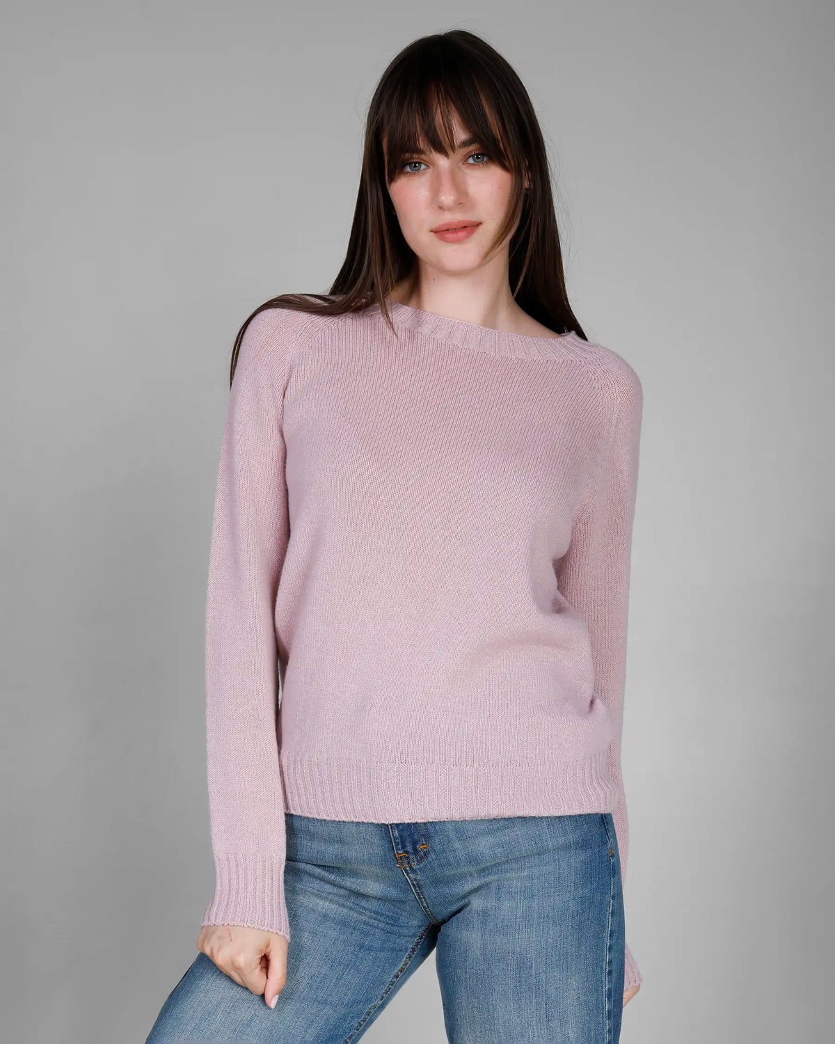 Girocollo Scatolina Lana Merino e Cashmere due Fili